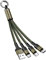 Zigmoon hair AOYIY Multi USB Charger Cable 15CM, 3-in-1 Short Fast Charging Cable Keychain with Micro/USB Type C Connector for Cell Phones, Tablets and More (Green)