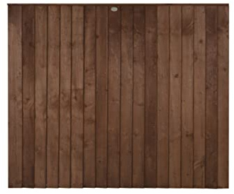 Forest Garden 6ft x 5'6ft (1.83m x 1.68m) Brown Pressure Treated Closeboard Fence Panel - Pack of 4