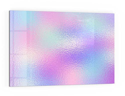 DEQORI Küchenrückwand Glas | Motiv Milchglas vor Pastell | 60x40 cm | Bad- oder Herd-Rückwand | Herdblende Spritzschutz für Küche & Badezimmer | moderne Deko für Fliesenspiegel