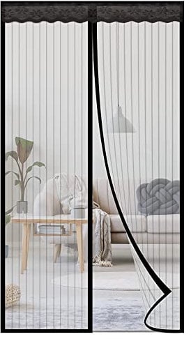 WAIZHUA - Porte magnetiche, 90 x 210 cm, zanzariera per insetti resistenti e anti zanzara, con guarnizione dall'alto verso il basso, per tenere fuori gli insetti