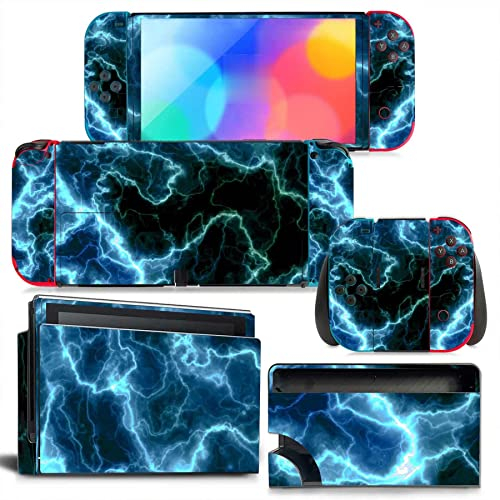 RESKIO Aufkleber Für Switch OLED Skin Sticker Decal Cover Für Switch OLED Console Skin Dock Joy Con Wrap Full Wrap Skin Für NS OLED Vinyl 11343 Aufkleber Den Griff