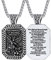 FaithHeart Colgante Chapa Militar San Miguel Arcángel Collar Cristiano Amuleto Acero Inoxidable 316L Hombre Joyería Católica Regalo Rezo