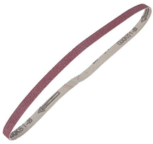 10Pcs Nastro Abrasivo Alluminio, Nastro Abrasivo Cinturino 533 x 9mm per 9X533 Ossido Carta Vetrata Levigatrice (80#)