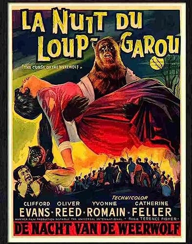 Print 1 curse of the werewolf hammer films horror movie poster