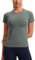 CRZ YOGA Women's Seamless Sports T Shirts Breathable Short Sleeve Top Active Gym Running Fitness T-Shirt Grey Sage 12