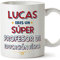 MUGFFINS Tazas Personalizadas para PROFESOR DE EDUCACION FÍSICA hombre - En Español - Eres Súper - 11 oz / 330 ml - Regalo Personalizable original y divertido