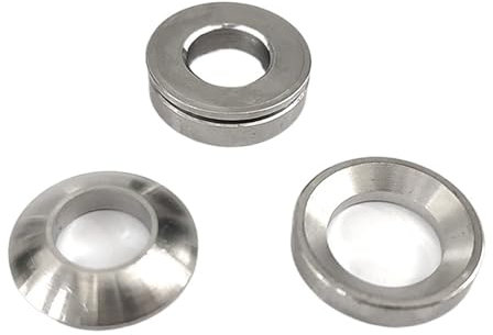 NORAZE Sphärische konische Unterlegscheibe M6 M8 M10 M12 M14 M16 M18 M20 Senkkopf Flache Vollkopfdichtung Konische Unterlegscheiben aus Edelstahl (Color : Silver, Size : M12 2set)