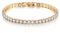 SURALIN Klassische Tennis Armband für Frauen - Strass, Gold, Weiß Zirkon - Elegantes Geschenk
