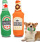 Wvu & Wvo Hundespielzeug | 2 Stücke Weiches Bierflaschen Plüsch Hundespielzeug Quietschspielzeug | Hund Kauspielzeug Quietschendes Hundespielzeug für Kleine Mittlere GroßE Hunde
