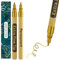 Artistro marqueur permanent or 2 pièces – marqueurs étanches pour pneu, tissu, pierre, verre, céramique, bois, papier – stylos peinture à base d’huile – pointe extra-fine 0,7 mm