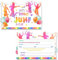 ZELAITE 12x Jump Party EINLADUNGSKARTEN KINDERGEBURTSTAG Junge Mädchen, Jump Party Einladung, Trampolin Einladungskarten Kindergeburtstag (F)