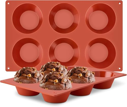 Socluer Stampi Muffin Silicone, 2 Teglia da Muffin, Stampo per Cupcake per Budini, Torte, Brownies 28,8 x 17,3 x 3,2 cm