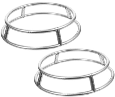 TOPBATHY 2St Topfregal wok zubehör Induktions-Wok-Ring Arbeitsplatten-Wok-Rack Wok Ringbrenner Rost Wok-Ringständer Topfhalter für die Arbeitsplatte Multifunktions-Wok-Rack Rostfreier Stahl