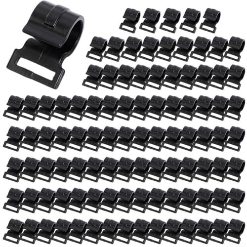 100Pcs Plastic Inner Tent Hooks C Clips, Outdoor Camping Open-air Tent Canopy Pole G Hook Plastic Hook, Caravan Awning Tent Pole Clips Hanger (22mm)