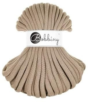 Bobbiny Flechtkordel Jumbo - 9mm - Baumwollkordel Baumwollgarn Garn Kordel Makramee Schnur Kordelband Natur Baumwolle DIY-Basteln 30m - Sand