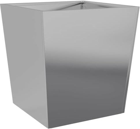 vidaXL Fioriera da Giardino 50x50x50 cm in Acciaio Zincato, fioriera, fioriera da Patio, Vaso Fiori da Esterni, fioriera da Esterno