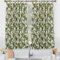 Viste tu hogar Pack 2 Cortina Cocina de Hojas Tropicales, Estilo Español con Tirantes, Tela Opaca Máxima Privacidad, Ideal para Ventanas Cocina, 70% Algodón 30% Poliester, 140x145cm