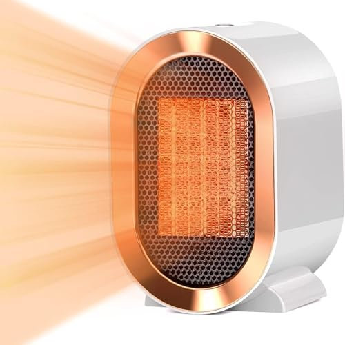 BLUESEABUY Electric Heater Fan Heater with 1200W/800W Heating Modes, Portable Space Heater for Home, Office, Bedroom - 220V, White