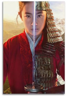 MUYAXCZEA Mulan Filmposter, dekoratives Gemälde, Leinwand, Wandposter und Kunstdruck, moderne Familienschlafzimmer-Dekoration, Poster, 30 x 45 cm