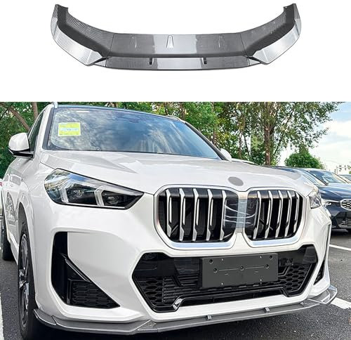 YPSQQHD Für BMW X1 U11 M Sport 2023+, Spoilerlippe für die vordere Stoßstange des Autos, untere Entenschnabel-Splitterlippe, Karosserie-Kit, Außenverkleidungszubehör,Carbon Fiber Look