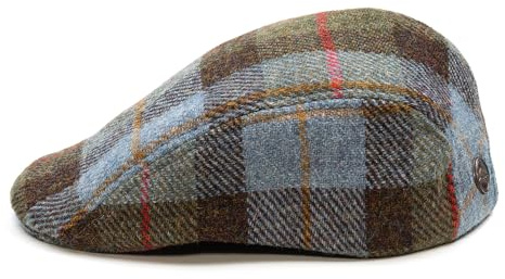 Sterkowski Norte | Harris Tweed Schirmmütze für Herren und Damen | Warm Flat Cap mit Einklappbaren Ohrenklappen