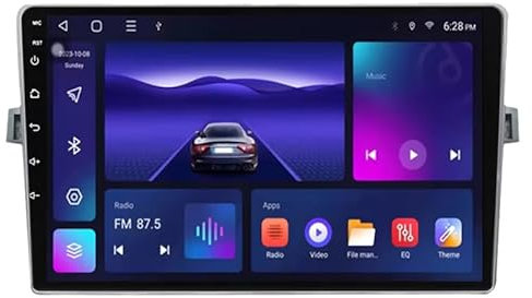 Syfei Android 12 Car Multimedia Radio 9 Zoll Navigations GPS Autoradio Für Toyota Verso R20 2009-2018, Carplay Player Radio-Videoempfänger Bluetooth Lenkradsteuerung,4 Core WiFi 2G+32G