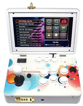 9800 en 1 consola portátil de juegos de arcade de 10.1 pulgadas, pantalla HD de 25.7 cm, doble jugador, Pandoras Box DX, máquina de videojuegos retro, búsqueda/oculta/pausa juegos