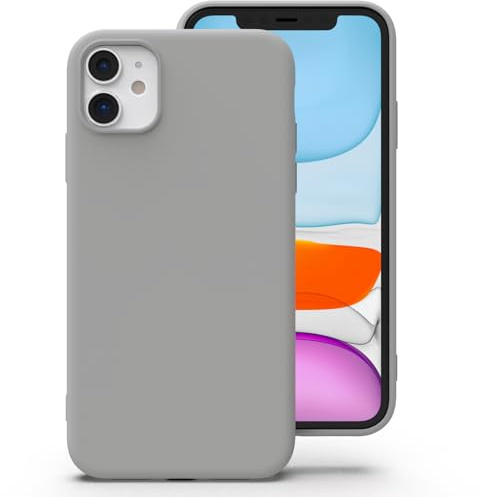 Zuvirelx Silikon Hülle für iPhone 11 - Weltraumgrau | Dünne, Rutschfest, Weiches Griff, Minimalistisch, Taschenpassend, Stoßfest Handyhülle
