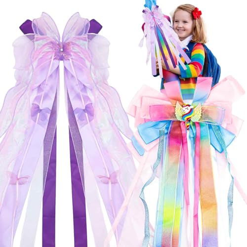 GD HUA Schultütenschleife zur Einschulung, Zuckertüten Schultütenschleife, Schultüte Schleife Zuckertütenschleife Deko, für Mädchen Junge, Schulanfang Einschulung Deko