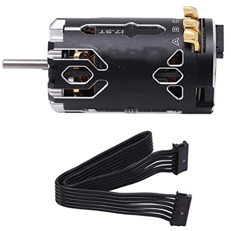 2500KV Sensored Brushless Motor, RC Car Accessory, 17.5T Brushless Motor with High Efficiency Output, 3.175mm Shaft for 1/12 1/14 Scale RC Cars, Metal Shell and High Accuracy Beari