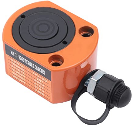 Qussse 20T Hydraulikzylinder, Mehrstufiger Kurzhubzylinder, 50mm Hub, 57mm Selbsthöhe, Hydraulischer Zylinder für Elektrizität, Brücken und Maschinen