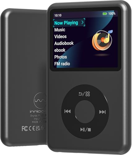 Mp3 Player with Bluetooth Y1 Portable Music Digital Players Supports Playlist Audiobook Video Nice Gadget for Kids Black