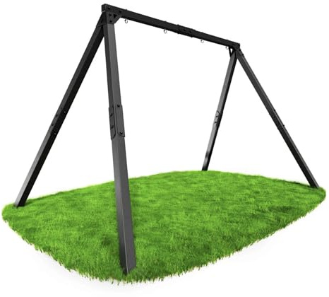 K-Sport: Doppelschaukel Gestell (Metall) I Schaukelgestell bis 250kg belastbar I Outdoor Schaukel I Schaukelgerüst inkl. Bodenanker I Made in EU I Gestell für Nestschaukel & Hollywoodschaukel