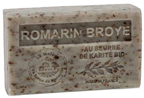 Französische Seife, Traditionelles Savon de Marseille - Crushed Rosemary (Romarin Broye) 125g