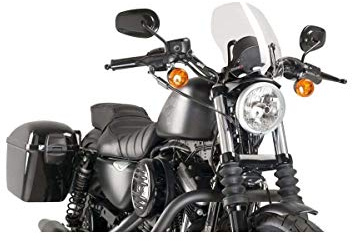 Puig 9283W Windscreen Touring Custom (XL1200C) 04' 883 Iron (XL883N) 09' 883R (XL883R) 02' NIGHSTER (XL1200N) 08', Harley Davidson Sportster Superlow (XL883L) 11'-17'