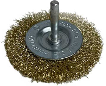 24x Scheibenbürste Rundbürste 75mm mit Schaft gewellt für Bohrmaschine