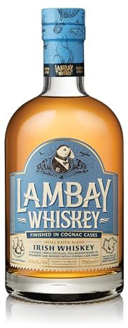 LAMBAY WHISKEY, Small Batch Blend, Whisky Irlandais Triplement Distillé, Fruité & Non Tourbé, 40° 70cl