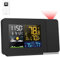 Radio Control(Official 2023MSF UK Version)Kalawen Projection Alarm Clock with Outdoor Sensor,Weather Station for Bedroom,Projector Dimmable Clock Dual Alarms LCD Display Temperature Humidity Date Time