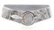 Glamexx24 Elastischer Damen Taillengürtel gürtel 6cm breiter Hüftgürtel mit silberner Ring (Silber, Taillenweite 75cm-110cm)