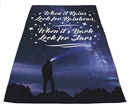 PICANOVA – Strandtuch XXL – Handtuch mit Druck – Blickfang-Strandtuch Aus Hautfreundlichem Frottee – 200x150cm – Kollektion Quote Designs – When It Rains