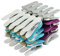 LAGUELLE - 40 Pinces Clips Antiglissantes - Fabrication Française - Assorties Gris, Blanc, Bleu, Violet