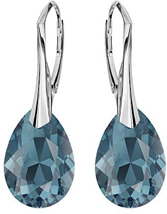 Ohrringe Silber 925 Hängend - Ohrringe Hängend mit Kristallen - Wählen Sie Schmuck für Sie - Wetten Sie Auf Silber Ohrringe Damen in Form eines Tropfes (Montana)