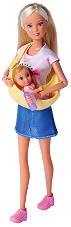 Simba Steffi Love Baby Bag Mannequin avec bébé, Sac de Transport et Gourde, poupée 29 cm, à partir de 3 Ans 105733538
