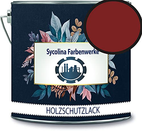 Holzschutzlack Holzlack Holzlasur wetterbeständiger Langzeitschutz Wetterschutzfarbe Holzschutzfarbe RAL 3011 Braunrot // Sycolina Farbenwerke