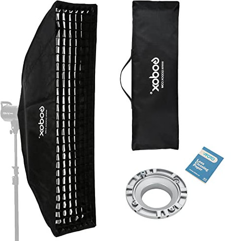 Godox SB-FW 35 x 160 cm Diffusore Softbox Rettangolare Griglia a Nido D’ape Bowens Mount per Studio Strobe Flash Light(SB-FW35160)