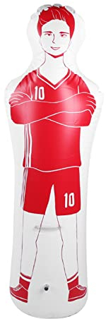 Maniquí Inflable De Entrenamiento De Fútbol ,Vaso con Soporte De PVC ,Vaso para Práctica De Fútbol ,maniquí ,Defensor De Patada para Boxeo ,Saco De Boxeo para Regate , (Rojo)