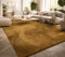 TT Home Teppich Wohnzimmer Kurzflor Anti-Rutsch Rückseite Einfarbiges Design Waschbar, Farbe: Dunkelgelb Senfgelb, Größe:200x280 cm