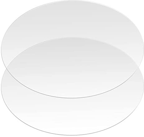 2 Pieces Circle Acrylic Sheets, Clear Acrylic Plastic Disc, Round Acrylic Panel Circle Blanks Sheets Sign for Picture Frame Painting DIY Crafts Display Projects - 30cm/12 inch