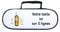 Mygoodprice Sacoche Housse Boules pétanque Pictogramme Bouteille de Pastis et Verres avec Texte Personnalisable