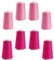 BIG-SAM 8 Konen Set Overlockgarn (2 Farben Set) je 2743,2 m Lauflänge NE 40/2 aus 100% Polyester (Rosa & Pink)